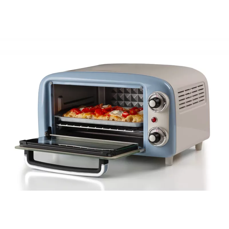 Ariete 3919 Kuchenka elektryczna Vintage, 800W, pojemność 10L, podwójna szyba, Retro, niebieska