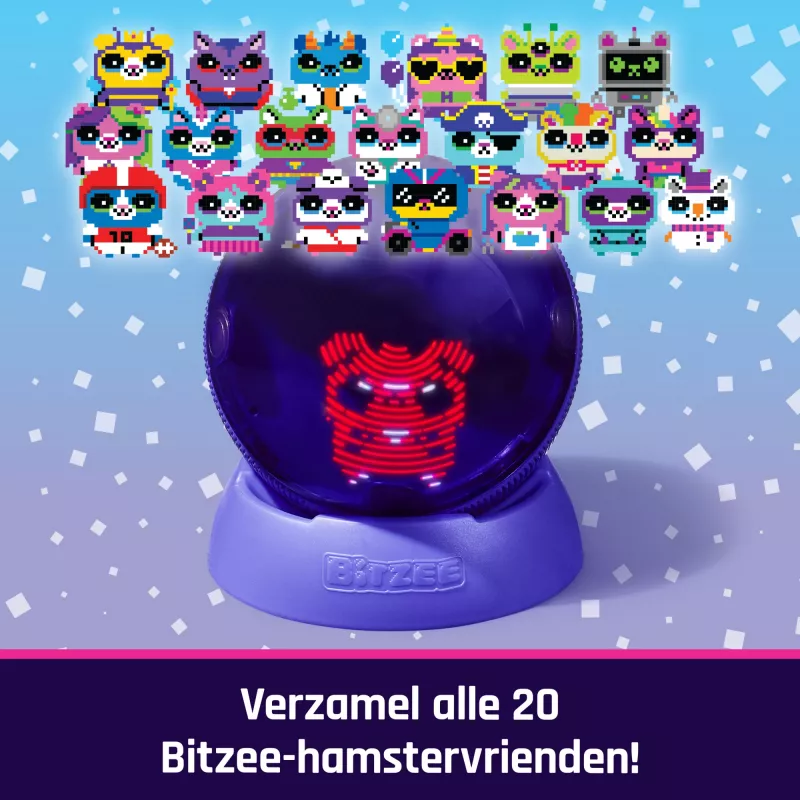 Interaktywna Zabawka Kulka Chomika Spinmaster Bitzee z Ponad 20 Cyfrowymi Chomikami, Toczy się i Reaguje na Dotyk, Bateria AA, Wielokolorowa
