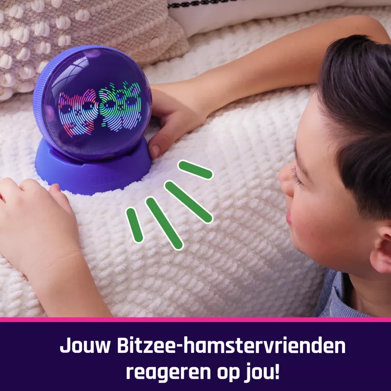 Interaktywna Zabawka Kulka Chomika Spinmaster Bitzee z Ponad 20 Cyfrowymi Chomikami, Toczy się i Reaguje na Dotyk, Bateria AA, Wielokolorowa