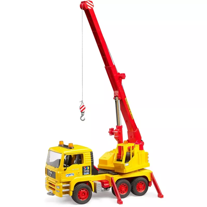 Zabawkowy dźwig ciężarowy BRUDER MAN TGA model 01054, pojazd w skali do zabawy