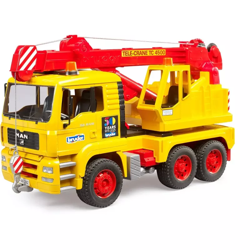 Zabawkowy dźwig ciężarowy BRUDER MAN TGA model 01054, pojazd w skali do zabawy