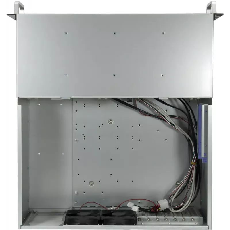 Obudowa Rack Serwerowa INTER-TECH IPC 4U-4708 — 4U, Czarna, obsługuje zasilacze ATX/PS2, 4x przednie 80mm, 2x tylne 80mm, dyski 2.5/3.5 cala