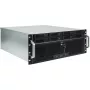 Obudowa Rack Serwerowa INTER-TECH IPC 4U-4708 — 4U, Czarna, obsługuje zasilacze ATX/PS2, 4x przednie 80mm, 2x tylne 80mm, dyski 2.5/3.5 cala