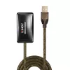Lindy 10m USB 2.0 Active Extension Hub, USB 2.0, USB 2.0, 480 Mbit/s, Szary, 28/24, 10 m