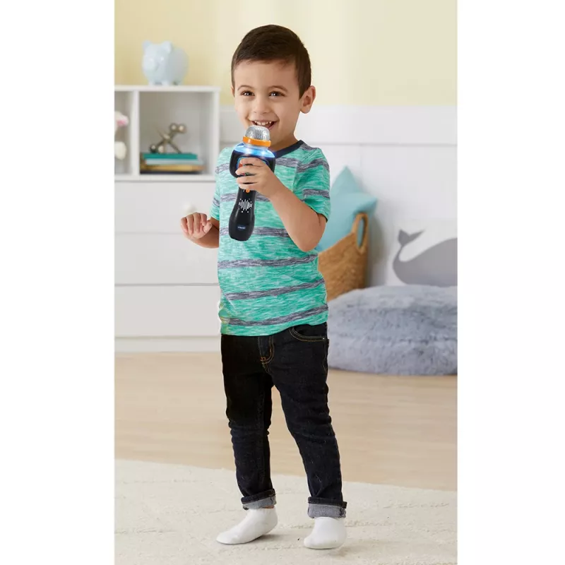 VTech Baby Magiczny Mikrofon Śpiewającej Zabawy, Mikrofon zabawkowy, 2 lata, AAA, 200 g, Czarny