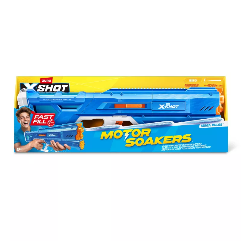 Zuru water blaster Mega Pulse Motor Soaker XSHOT — zasilany bateriami zmotoryzowany blaster wodny (model 118159)
