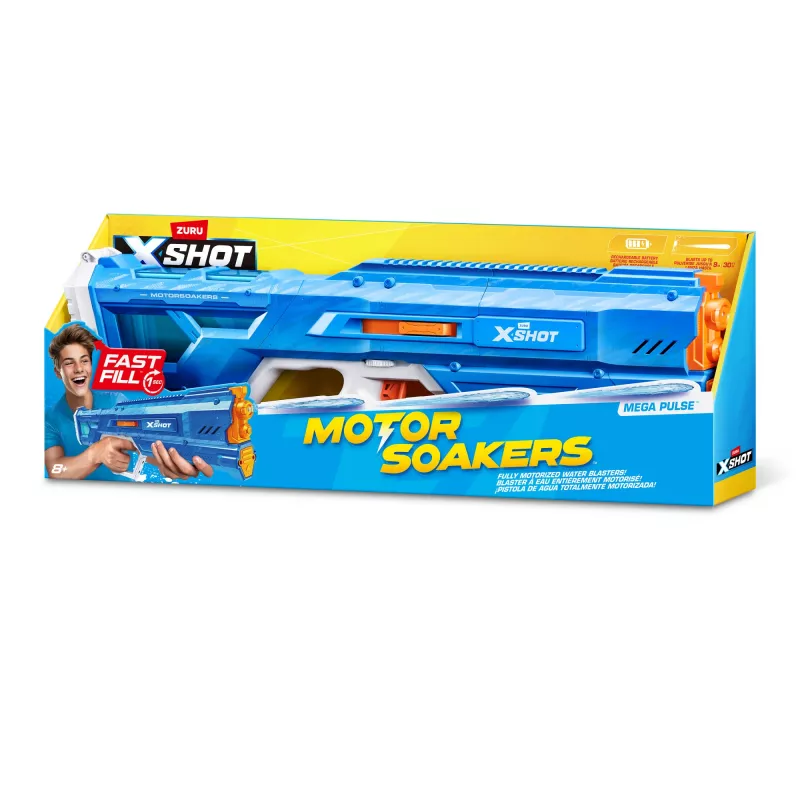 Zuru water blaster Mega Pulse Motor Soaker XSHOT — zasilany bateriami zmotoryzowany blaster wodny (model 118159)