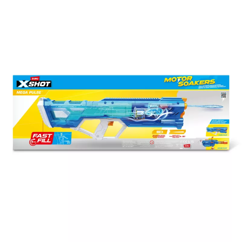 Zuru water blaster Mega Pulse Motor Soaker XSHOT — zasilany bateriami zmotoryzowany blaster wodny (model 118159)