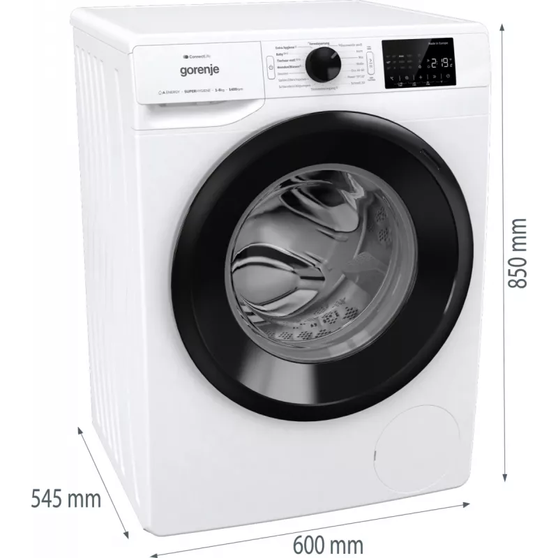 Pralka Gorenje WPNEI84A1TS ładowana od frontu 8 kg 1400 obr./min biała