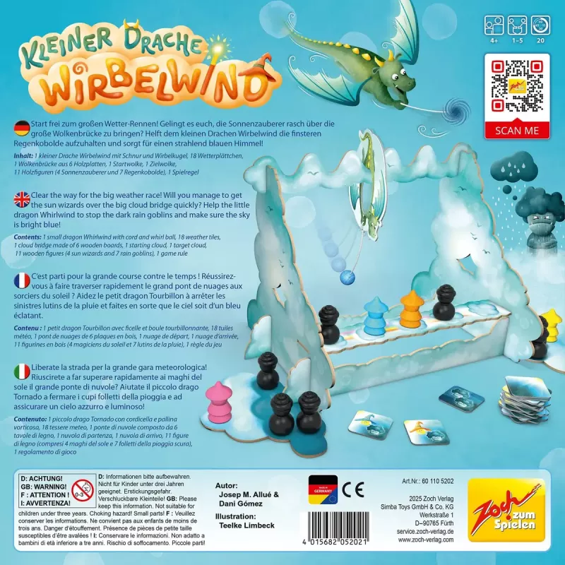 Gra planszowa Simba‑Dickie Zoch Little Dragon Whirlwind – gra rodzinna, model 601105202