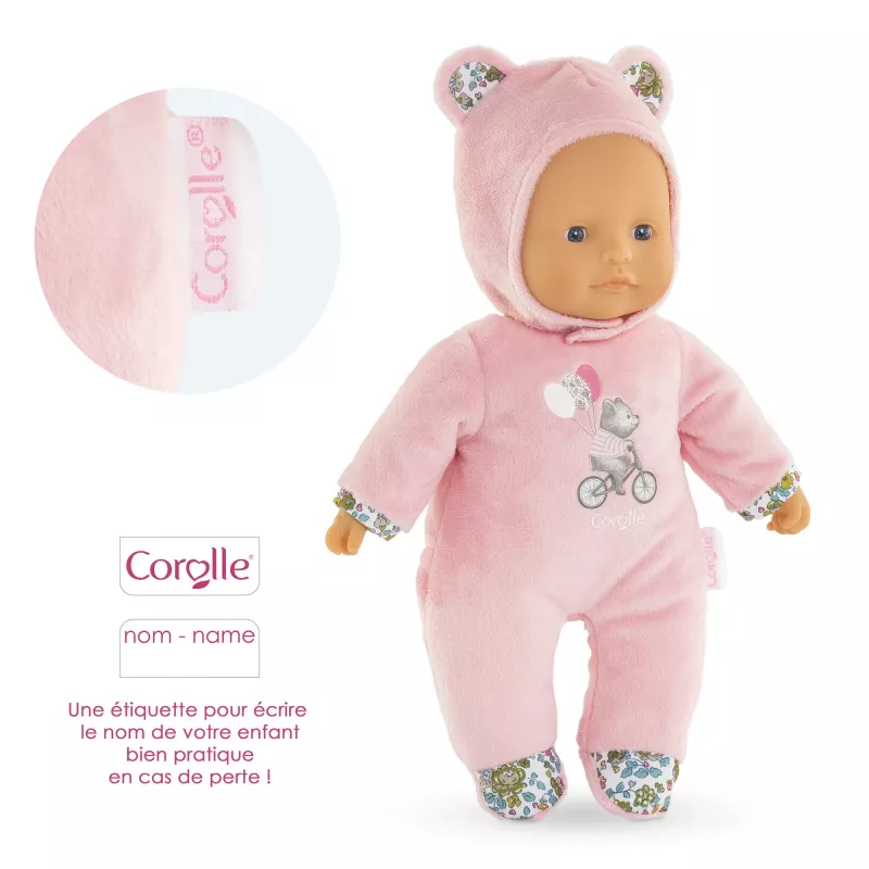 Pluszowa zabawka miś Simba-Dickie Corolle Mon Doudou Corolle Sweetheart różowa — przytulanka ukojenie