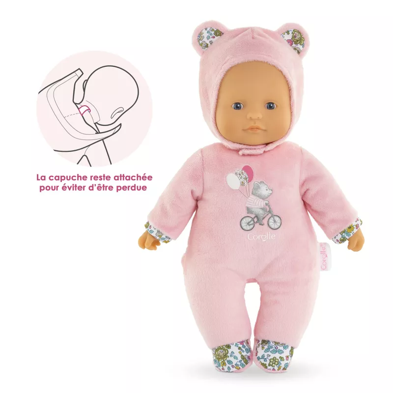Pluszowa zabawka miś Simba-Dickie Corolle Mon Doudou Corolle Sweetheart różowa — przytulanka ukojenie
