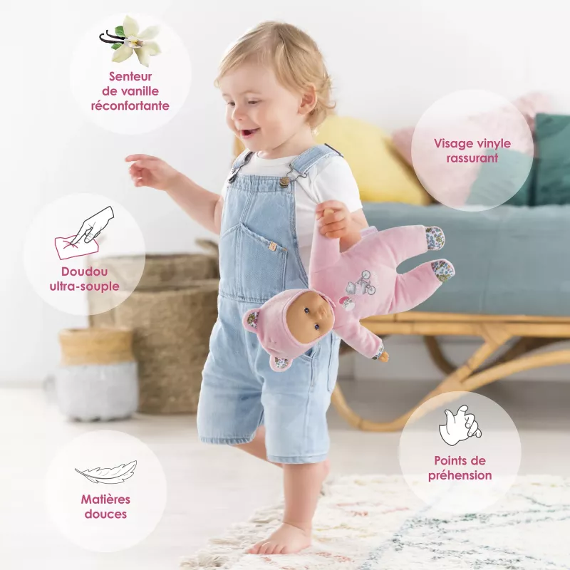 Pluszowa zabawka miś Simba-Dickie Corolle Mon Doudou Corolle Sweetheart różowa — przytulanka ukojenie