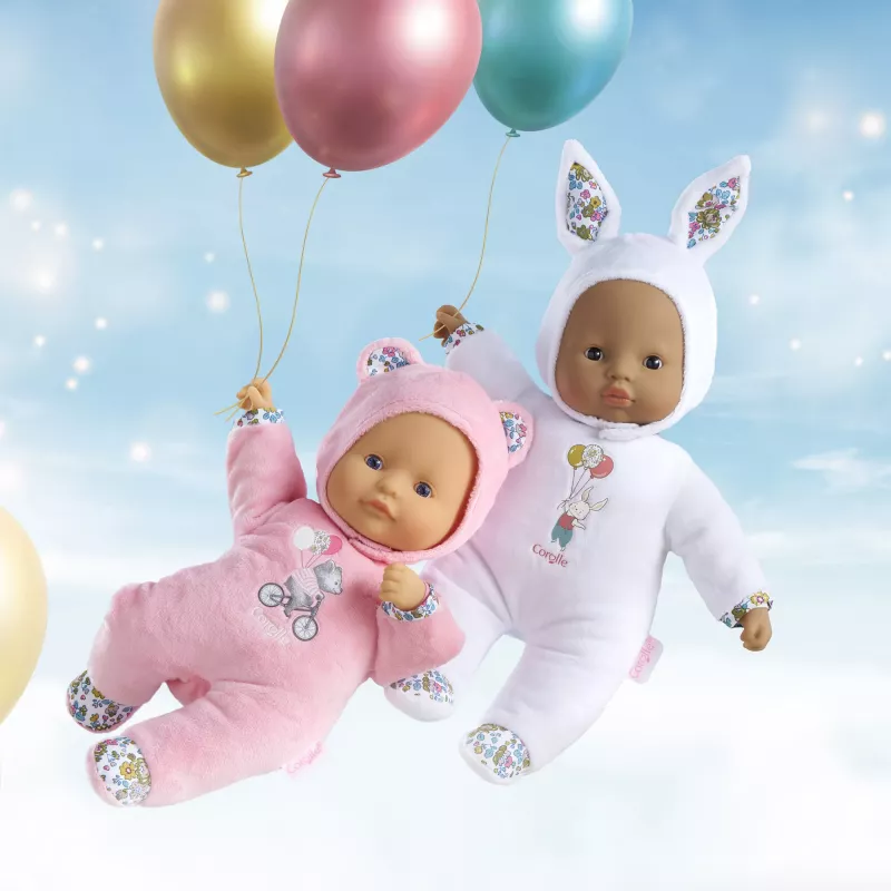 Pluszowa zabawka miś Simba-Dickie Corolle Mon Doudou Corolle Sweetheart różowa — przytulanka ukojenie
