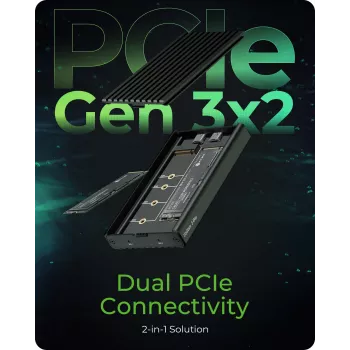 ICY BOX IB-2817M-C32 obudowa na dysk SSD Czarny M.2