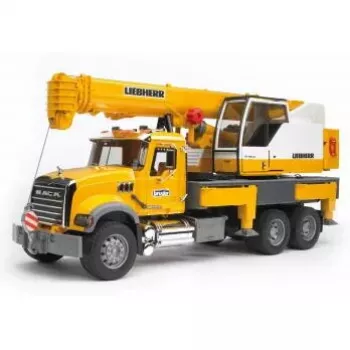 Ciężarówka z dźwigiem BRUDER MACK Granite Liebherr