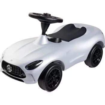 Samochodzik do jeżdżenia Simba-Dickie BIG Mercedes-AMG GT w kolorze srebrno-czarnym – pojazd dla dzieci na odpychanie/pedałowanie