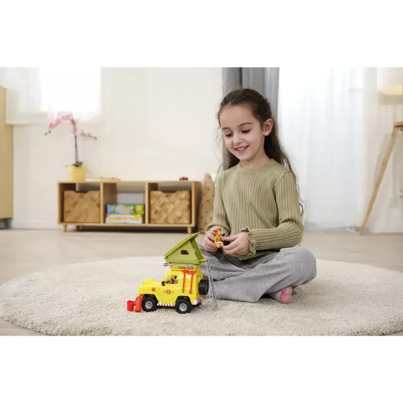 Pojazd terenowy zabawka Simba‑Dickie Fireman Sam z namiotem dachowym — model 109252653, zestaw do zabawy