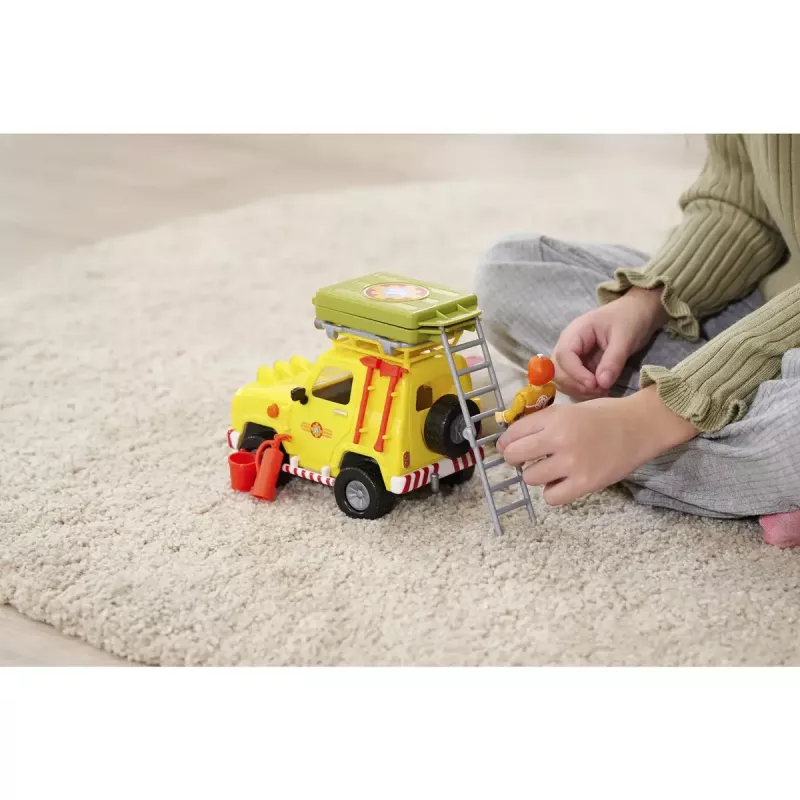Pojazd terenowy zabawka Simba‑Dickie Fireman Sam z namiotem dachowym — model 109252653, zestaw do zabawy