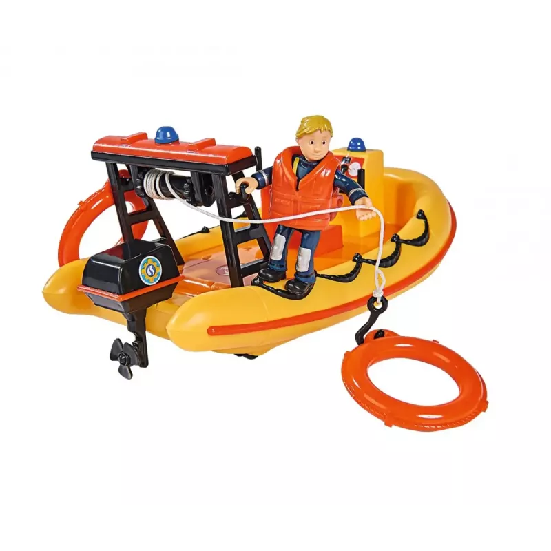 Łódka zabawkowa Simba-Dickie Fireman Sam Neptun z figurką — pojazd do zabawy
