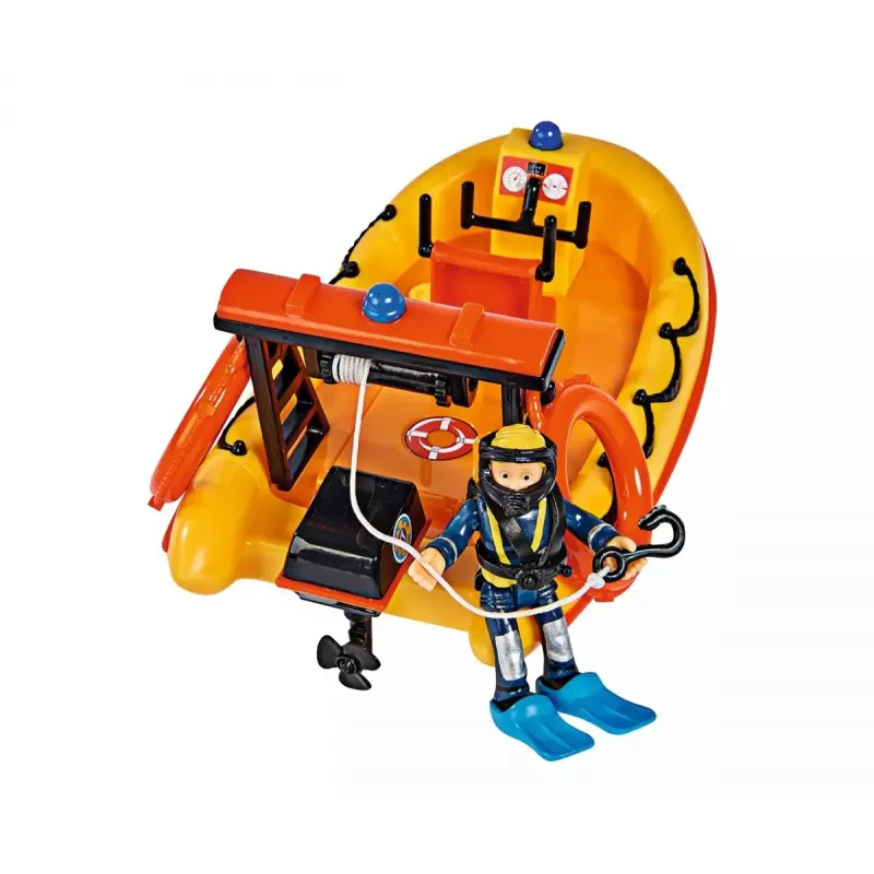 Łódka zabawkowa Simba-Dickie Fireman Sam Neptun z figurką — pojazd do zabawy