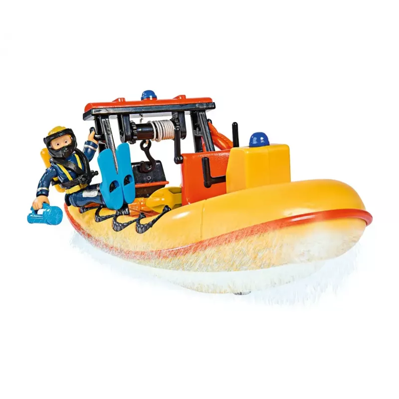 Łódka zabawkowa Simba-Dickie Fireman Sam Neptun z figurką — pojazd do zabawy