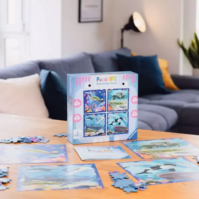 Puzzle Ravensburger UP! Sea Creatures — zestaw 64, 72, 81, 90 elementów