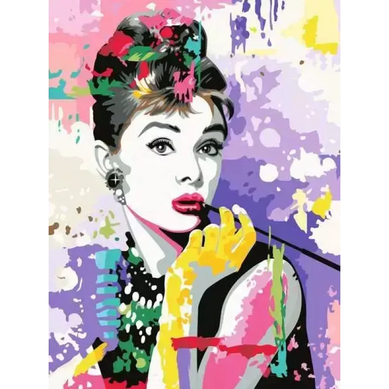 Zestaw do malowania puzzli Ravensburger CreArt Premium — Audrey Hepburn (Ravensburger 25526)
