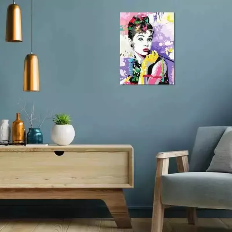Zestaw do malowania puzzli Ravensburger CreArt Premium — Audrey Hepburn (Ravensburger 25526)
