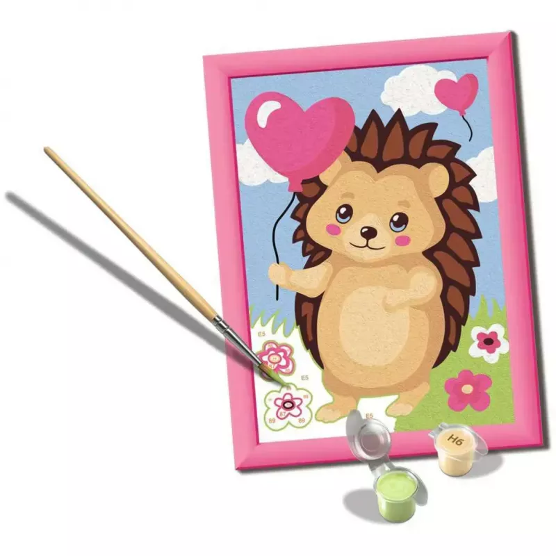 Zestaw malowania po numerkach Ravensburger CreArt Hearty Hedgehog (model 25883) — zestaw do malowania