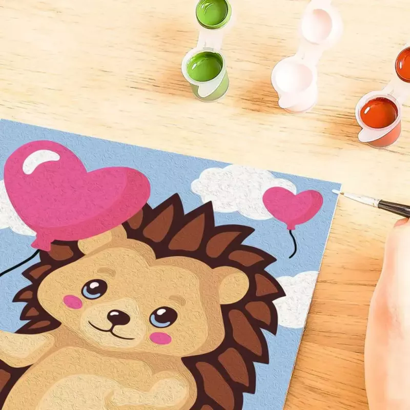 Zestaw malowania po numerkach Ravensburger CreArt Hearty Hedgehog (model 25883) — zestaw do malowania