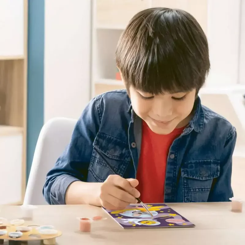 Zestaw do malowania po numerkach Ravensburger CreArt – „Zwierzęta w kosmosie”