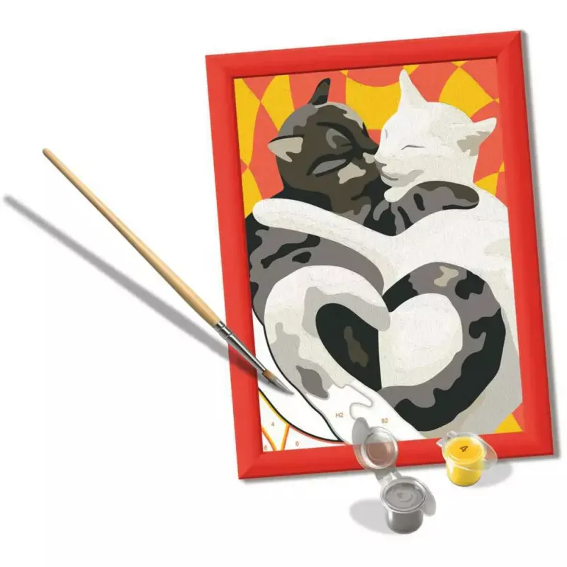 Zestaw do malowania Ravensburger CreArt - Cat Love (kreatywny zestaw malarski)