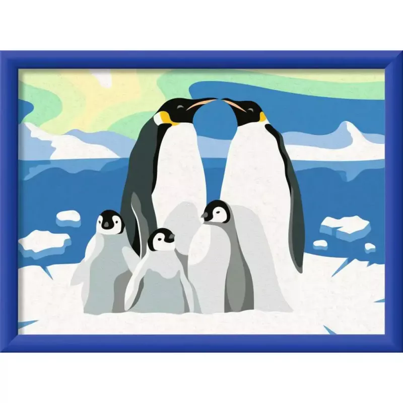 Zestaw do malowania Ravensburger CreArt Penguin Family – malowanie po numerach, model 25888