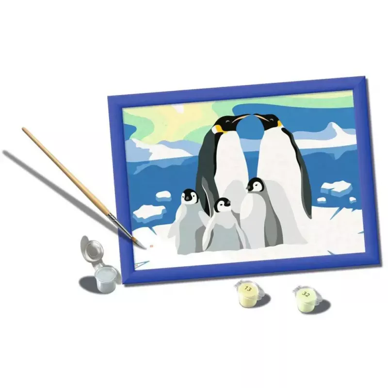 Zestaw do malowania Ravensburger CreArt Penguin Family – malowanie po numerach, model 25888