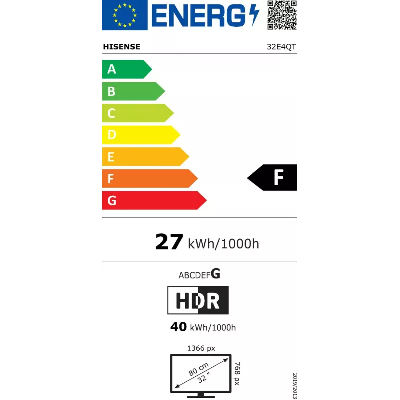 Hisense 32E4QT 81,3 cm (32 cale) telewizor HD Smart TV Wi-Fi czarny