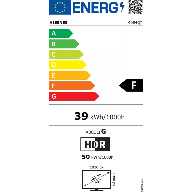 Hisense 40E4QT 101,6 cm (40 cali) Full HD Smart TV Wi-Fi czarny
