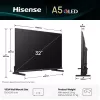 Hisense 32A5Q 81,3 cm (32 cali) telewizor Full HD Smart TV Wi-Fi Czarny