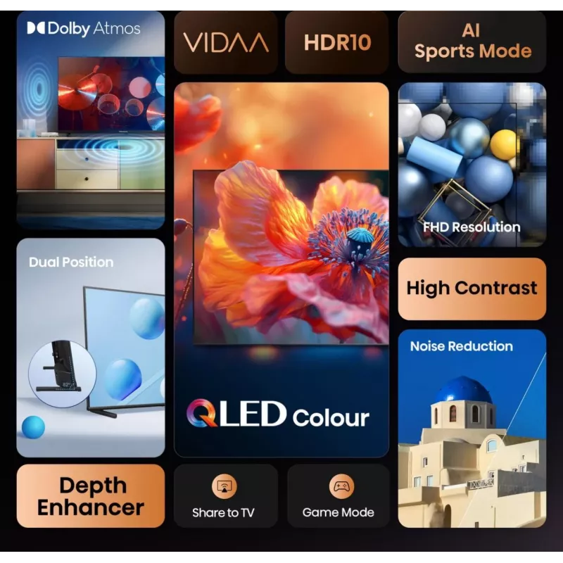 Hisense 32A5Q 81,3 cm (32 cali) telewizor Full HD Smart TV Wi-Fi Czarny