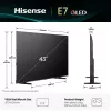 Hisense 43E77Q 109.2 cm (43 cale) 4K Ultra HD Smart TV Wi-Fi Czarny