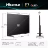 Hisense 75E77Q 190,5 cm (75 cali) 4K Ultra HD Smart TV Wi-Fi Czarny