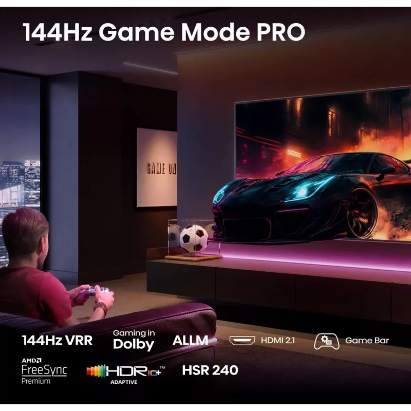 Hisense 75E77Q PRO 190.5 cm (75 cali) 4K Ultra HD Smart TV Wi-Fi Czarny