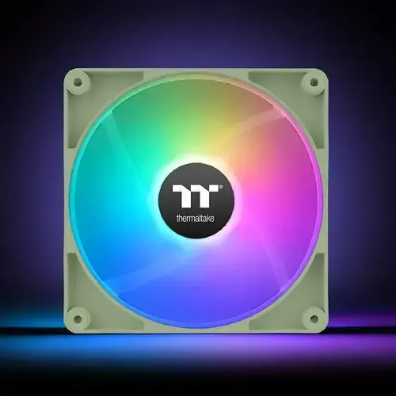 Wentylator obudowy komputerowej THERMALTAKE Matcha zielony CT120 120mm, 500–2000 RPM, 1.87 mmH2O, szary, 2 szt.