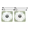 Wentylator obudowy komputerowej THERMALTAKE Matcha zielony CT120 120mm, 500–2000 RPM, 1.87 mmH2O, szary, 2 szt.
