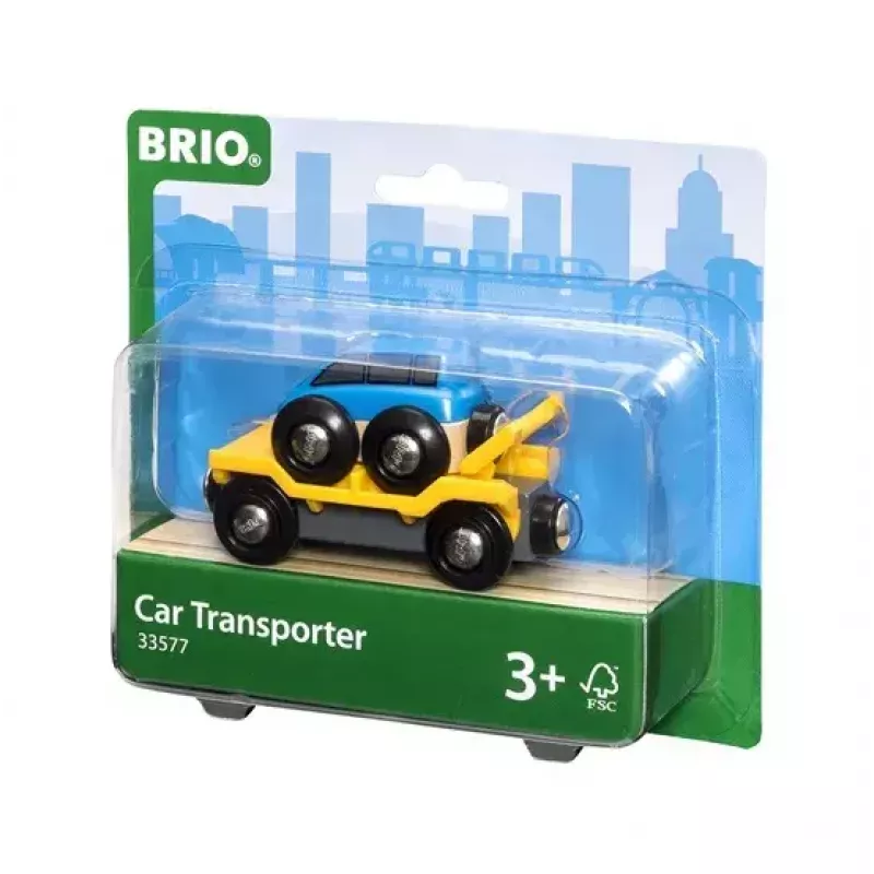 Model Railway Car Transporter by Ravensburger BRIO — 2-piece, Czarny/niebieski/żółty