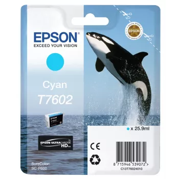 Wkład atramentowy Epson T7602 cyjan