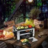 Guss-Raclette RC 104 schwarz/edelstahl