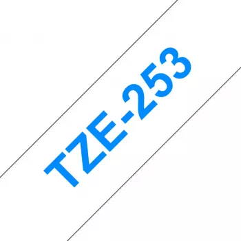 Taśma etykietująca Brother TZe253 24mm niebieski na białym