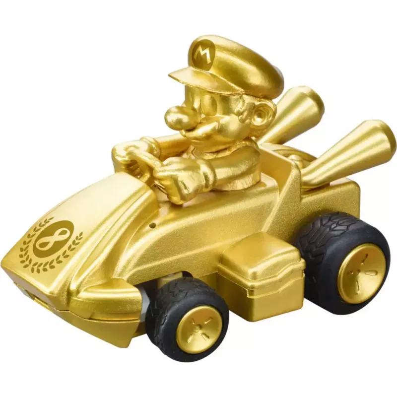 Zdalnie sterowany CARRERA Mario Kart Mini RC — Mario Gold, 2,4 GHz, pudełko papierowe