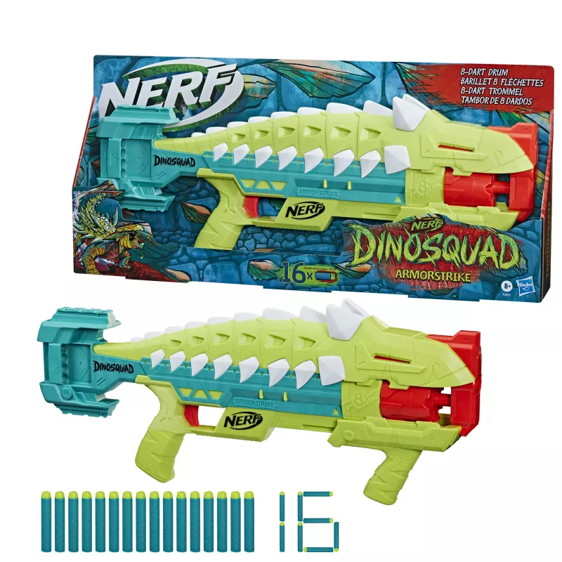 Nerf DinoSquad Armorstrike, miotacz zabawkowy, 8 lat, 99 lat, Dinozaur, 1 kg